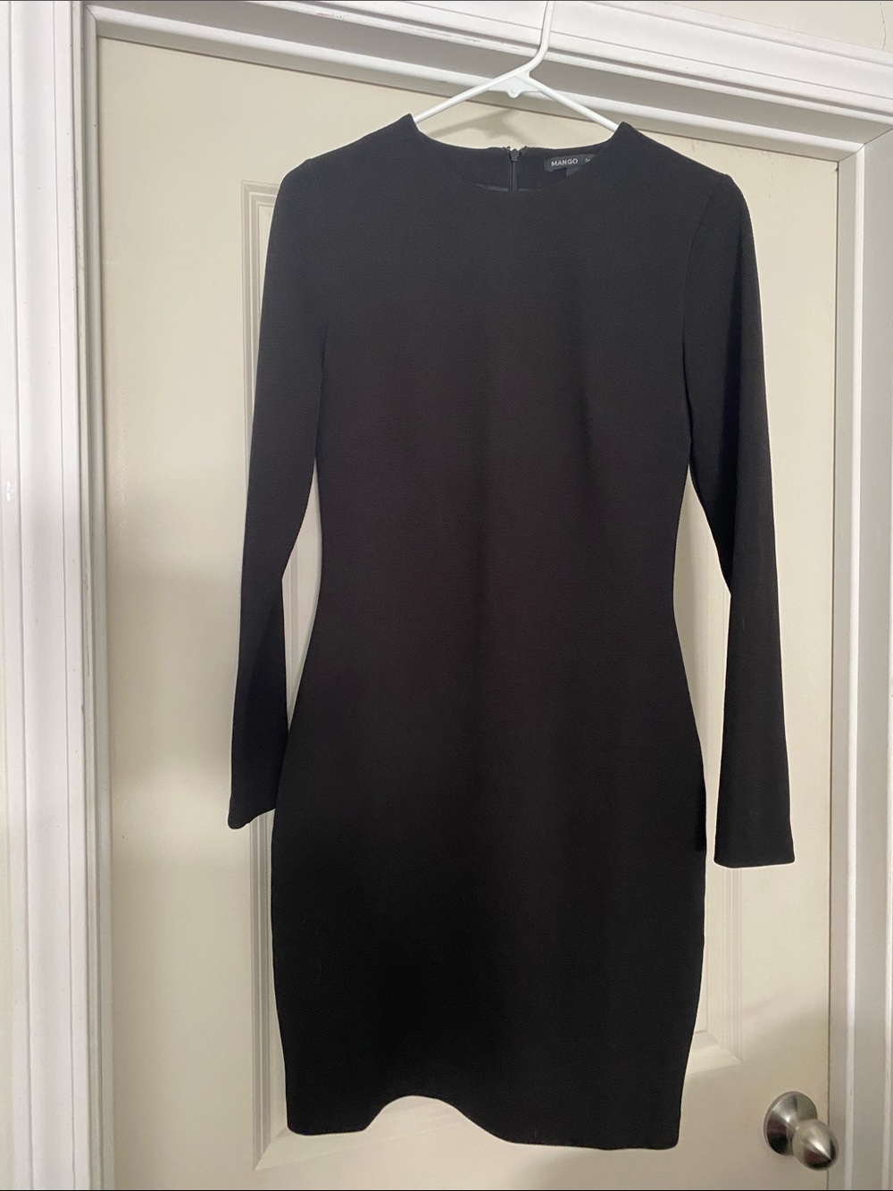 Mango Black Long-Sleeve Sheath Dress size Extra Small